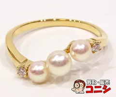 【質コニシ】【MIKIMOTO/ミキモト】リング 指輪 11号 パール 真珠 K18 ゴールド ダイヤモンド レディース【送料込み】m0040jのサムネイル