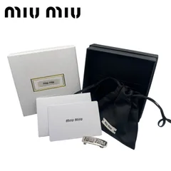 miumiu ミュウミュウ ロゴ ヘアクリップ バレッタ GP×ラインストーン シルバー 2023A/W 5IF118 2DNC F0OKL ヘアアクセサリー 髪飾り レディース プレゼントのサムネイル