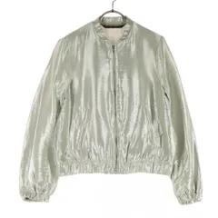 ZARA BASIC ザラベーシック 長袖 ジップジャケット XS シルバー メンズ 古着のサムネイル
