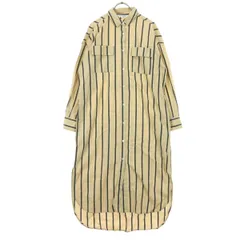 Maker's Shirt KAMAKURA メーカーズシャツカマクラ ビス ViS コラボ ストライプ柄 長袖 シャツワンピース L ベージュ系 レディース 古着のサムネイル