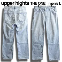 upper hights　アッパーハイツ　THE ONE　W32（約89cm　W35相当）　ワイドストレート デニムパンツ　ハイウエスト　アイスブルー　ジーンズ　日本製　メンズ　ユニセックスのサムネイル