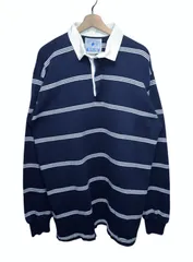 90s USA製 LANDS' END（ランズエンド） ボーダー ラガーシャツ ラグビーシャツ XL Tallのサムネイル
