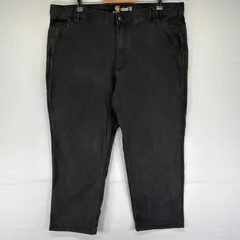 古着 カーハート Carhartt ダック パンツ ワークパンツ サイドポケット ワンポイントロゴ 作業着 W42 L28  グレー系 メンズのサムネイル