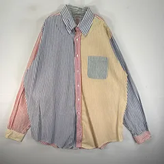古着 ブルックスブラザーズ Brooks Brothers 長袖シャツ ストライプ クレイジーパターン L  ホワイト系 マルチカラー メンズのサムネイル