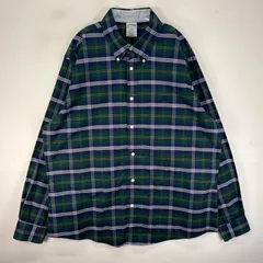 古着 ブルックスブラザーズ Brooks Brothers 長袖シャツ ボタンダウン ワンポイント XL  ネイビー系 チェック メンズのサムネイル