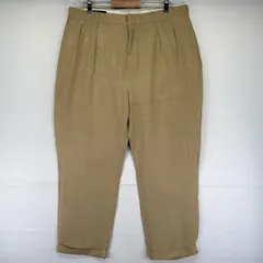 古着 ポロバイラルフローレン Polo by Ralph Lauren パンツ リネンパンツ ジッパーフライ ツータック 38  ベージュ系 無地 メンズのサムネイル