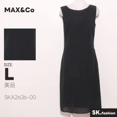 美品 MAX&Co ワンピース ミディ丈　ノースリーブ　サイドファスナー　裏地付き　シアーのサムネイル
