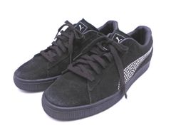 PUMA SUEDE ラインストーン スカル スニーカー ブラック - メルカリ