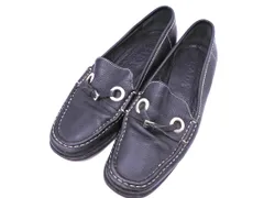 PRADA プラダ 本革 レザー ローファー シューズ size34.5（22ｃｍくらい）/黒 ■■ レディースのサムネイル