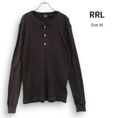 RRL ラルフローレン ラムズウール 長袖ニット セーター M グレー 無地 