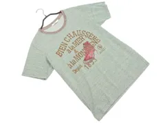 AIGLE エーグル プリント 半袖 Tシャツ sizeM/カーキ ■◆ メンズ