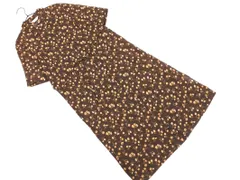 CORDIER コルディア 大きいサイズ 半袖 花柄 シャツ ワンピース size42/茶 ■◆ レディースのサムネイル