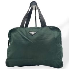 PRADA ボストンバッグ ナイロン カーキ - メルカリ
