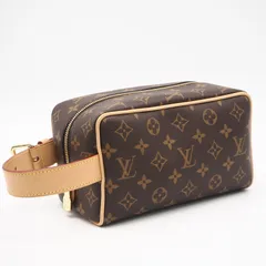 ★3日以内返品可★ 美品 LOUIS VUITTON ルイ・ヴィトン モノグラム ロッカー ドップ キット M83112 セカンドバッグ ブラウン ベージュ コーティングキャンバス レザー メンズのサムネイル