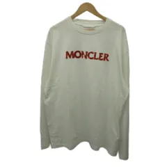 モンクレール MONCLER Tシャツ XXL 白 ホワイト ロゴプリント 長袖 クルーネック カットソー J20918D00004 /PP ■GY62のサムネイル