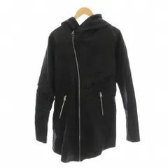 シヴァーライズ CIVARIZE レザーコート 46 黒 ブラック フード アシンメトリージップ 長袖 /LPのサムネイル