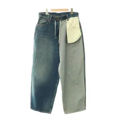 アンスクリア INSCRIRE 25AW COWBOY RIDERSPANTS デニムパンツ ×LEE×LESSAGE ジーンズ ワイド ボタンフライ L インディゴ /HS ■OSのサムネイル