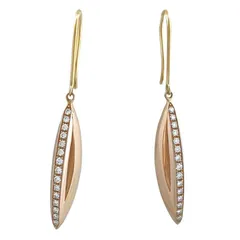 MIKIMOTO　ミキモト　ピアス　K18　PG　ダイヤ　ブラ　大振りのサムネイル