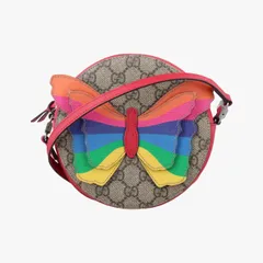 グッチGucciレインボーバタフライ マルチカラー PVCコーティングキャンバス 552526 A028109985