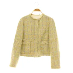 イネド INED 25SS ノーカラーツイードジャケット Lanificico Campore チェック ラメ  7 マルチカラー /CX ■OSのサムネイル
