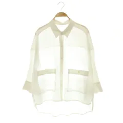 グレースコンチネンタル GRACE CONTINENTAL 24AW コクーンシルエットシャツ ブラウス シアー 36 白 ホワイト /CX ■OS ■SHのサムネイル