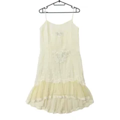 RALPH LAUREN ラルフローレン キャミソール 90s ヴィンテージ コットン フラワー レース ワンピース アイボリー 9【M】 レディース 【中古】のサムネイル