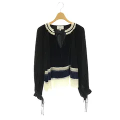 3.1 フィリップリム 3.1 phillip lim フリルカラープリーツブラウス シャツ 長袖 XS 黒 ブラック /SY ■OSのサムネイル