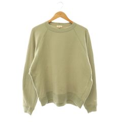 3338 ブラミンク クルーネックスウェット ラグラン ダメージ加工 S 白