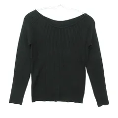 JUSGLITTY ジャスグリッティー ニット 長袖 Vネック ブラック 2【M】 レディース 【中古】のサムネイル