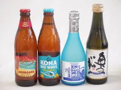 スパークリング日本酒×クラフトビール×地酒4本セット(奥の松 純米大吟醸スパークリング（福島県） 三輪酒造 白川郷純米吟醸ささにごり酒（岐阜県） ロングボードアイランドラガー（アメリカ） ビッグウェーブゴールデンエール（アメリカ）) 290ml×1本 3のサムネイル