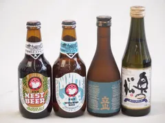 スパークリング日本酒×クラフトビール×地酒4本セット(奥の松 純米大吟醸スパークリング（福島県） 立山酒造 特別本醸立山（富山県） 常陸野 ホワイトエール(茨城県) 常陸野 アンバーエール(茨城県)) 290ml×1本 300ml×1本 330ml×2本のサムネイル