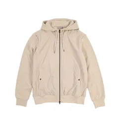 HERNO ヘルノ / Resort リゾート 中綿フーディージャケット ジップアップブルゾン 秋冬 メンズ 異素材コンビ コットン ストレッチナイロン ベージュ  442916のサムネイル