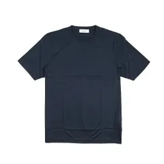 GRAN SASSO グランサッソ / FILO SCOZIA Tシャツ カットソー クルーネック 半袖 春夏 メンズ シルケット加工 コットン 100% ダークネイビー イタリア製 443194のサムネイル