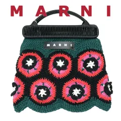 MARNI マルニ トートバッグ コットン クロシェバッグ 編み込み 花柄 ハンドバッグ カゴバッグ マルニフラワーカフェ マルニマーケット グリーンフラワーのサムネイル