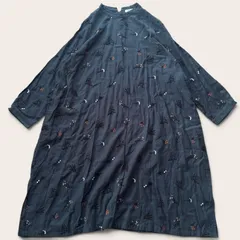サブストリート 大きいサイズ 21号 刺繍 エンブロイダリー シャツワンピース ロング グリーンのサムネイル