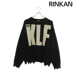 セントマイケル  25AW  SM-HR1-0000-C08 KLF英字刺繍ダメージ加工ニット メンズ XLのサムネイル