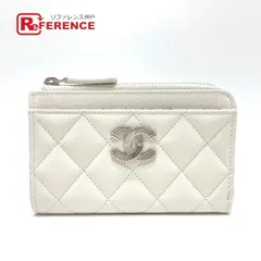 CHANEL シャネル コインケース ココマーク フラグメントケース キャビアスキン ホワイトのサムネイル