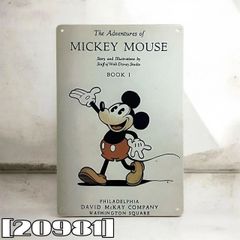 20981] ブリキ看板 ミッキーマウス Mickey Mouse ウォルト・ディズニー