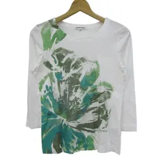 ハナエモリ 長袖Ｔシャツ トップス 花柄 七分袖 日本製 レディース 38サイズ マルチカラー HANAE MORI 森英恵 【中古】のサムネイル
