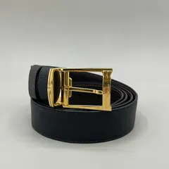 美品　S.T.DUPONT　エステーデュポン　ベルト　メンズ　ゴールド金具　リバーシブル　レザー　黒　茶のサムネイル