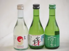 日本酒生貯蔵300シリーズ 3本セット(吉乃川 冷や生(新潟県) 金しゃち酒造 金鯱本醸造生貯蔵酒(愛知県) 宮崎本店 淡麗純米宮の雪(三重県)) 300ml×3本のサムネイル