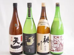 米の旨味よい日本酒4本セット(早川酒造部天一 純米酒 (三重県) 桃川 純米酒 (青森県) 金しゃち酒造金鯱 夢吟香 純米酒 (愛知県) 三輪酒造白川郷 純米にごり酒 純米酒 (岐阜県)) 1800ml×4本のサムネイル