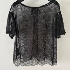 ヴェルメイユ パー イエナ VERMEIL par iena ブラウス レース 半袖 ブラックのサムネイル
