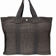 HERMES エルメス エールライン MM トートバッグ グレー系 カデナ 鍵