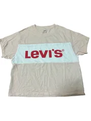 Levi’s ビッグロゴ ボーダーパネル Tシャツ ベージュ×ホワイト XSのサムネイル