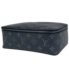 ルイ・ヴィトン Louis Vuitton キューブ ドゥ ランジュモンＭＭ トラベルポーチ モノグラムエクリプス ブラック M44698 メンズ 【中古】のサムネイル