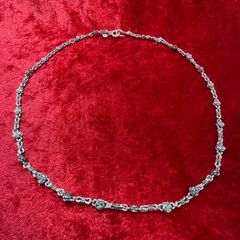 美品 ダブルクラウン ネックレス 44.5cmx16.5g ジャスティンデイビス
