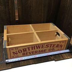 1960アメリカ Dr Pepper 木製飲料箱 4区画付き - メルカリ