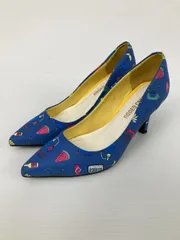 RODEO CROWNS ロデオクラウンズ パンプス M ブルー ブランドロゴ その他総柄 5.1～7cm ピンヒール ストラップなし レディースのサムネイル