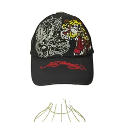 エドハーディー Ed Hardy タイガー 虎 刺繍 メッシュ キャップ ラインストーン スナップバック Y2K メンズ 表記無 のサムネイル